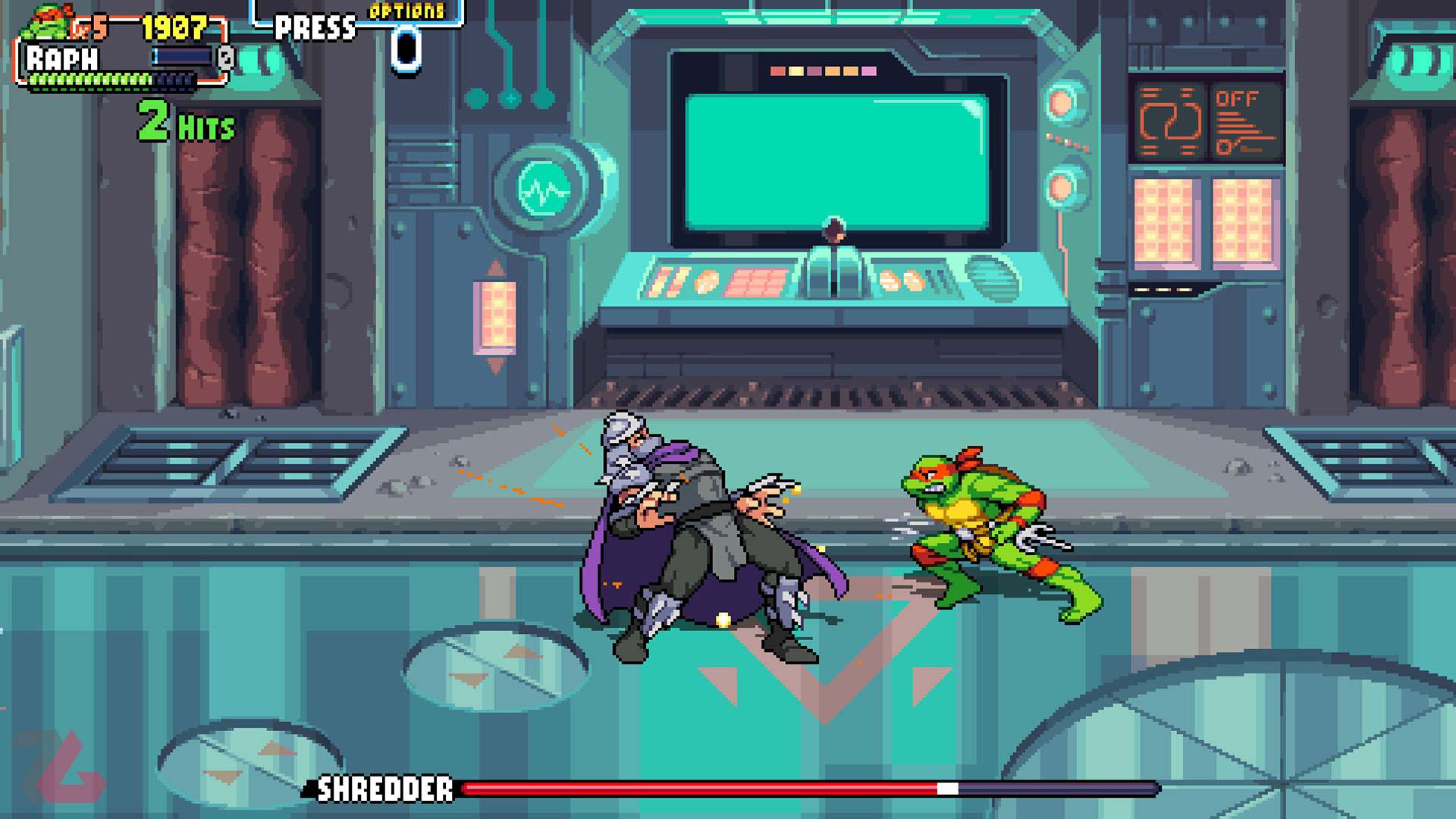 نبرد با شردر در Teenage Mutant Ninja Turtles: Shredder’s Revenge