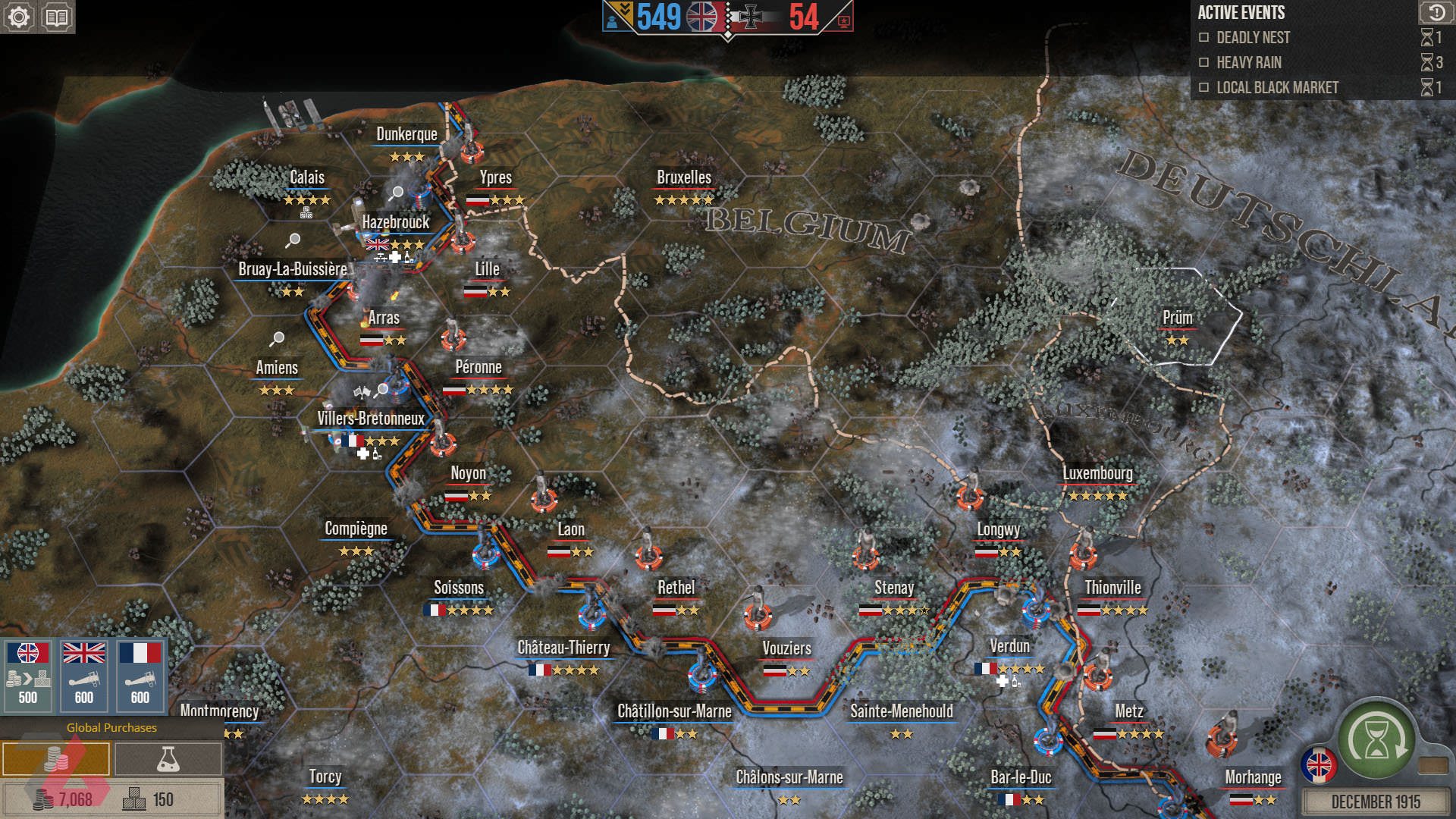 نقشه حالت نوبتی و کمپین بازی The Great War: Western Front