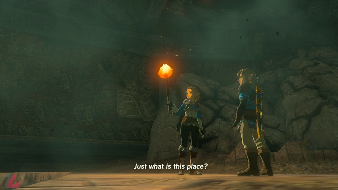 لینک و زلدا در زیر قلعه هایرول The Legend of Zelda: Tears of the Kingdom
